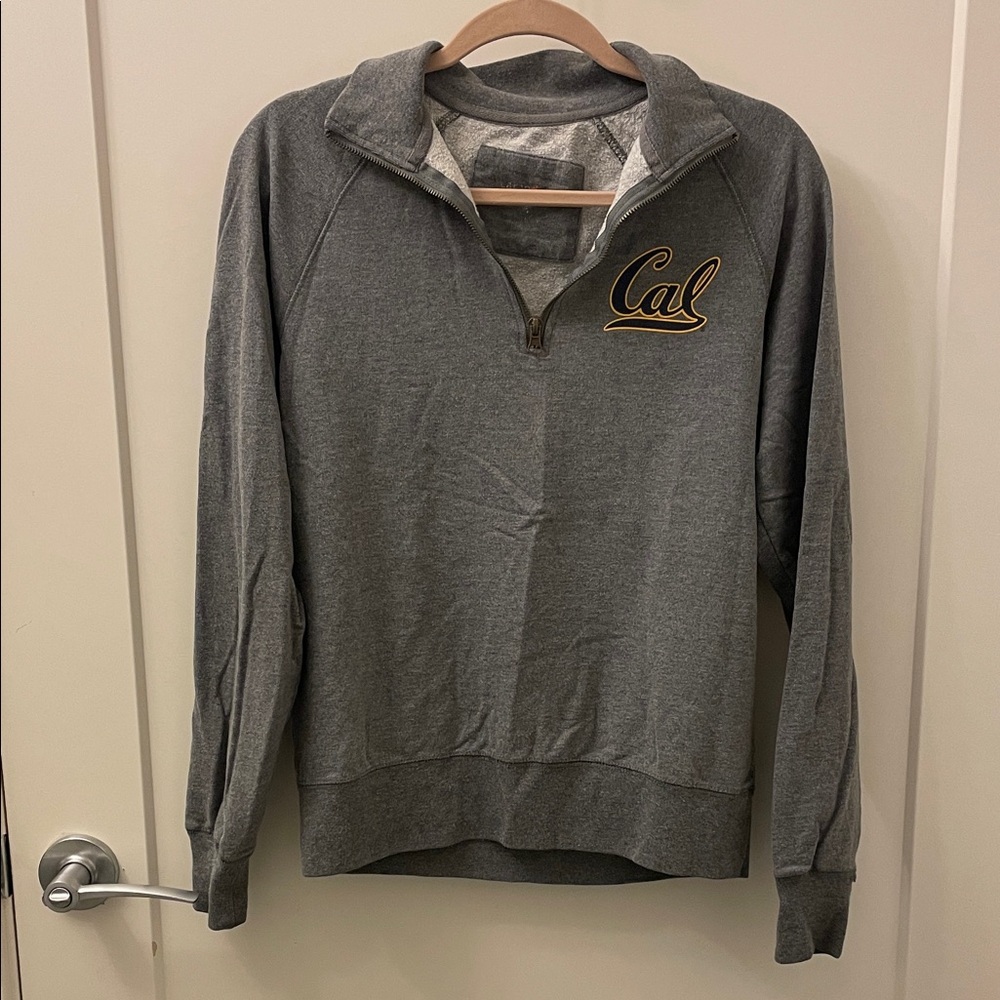 UC Berkley 1/4 Zip Varsity Pullover with Gold Logo